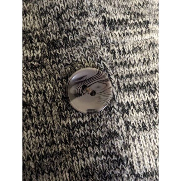 The Limited Women's Short Sleeve Gray Shimmer Sweater Button Down Cardigan Women - Picture 4 of 6